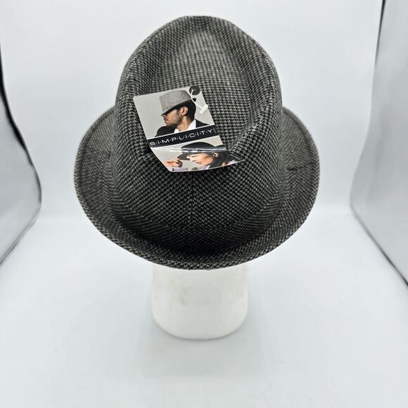 Mens Hat By Simplicity, Grey, New, One Size Fits Most Men Or Women Fedora - Picture 3 of 6